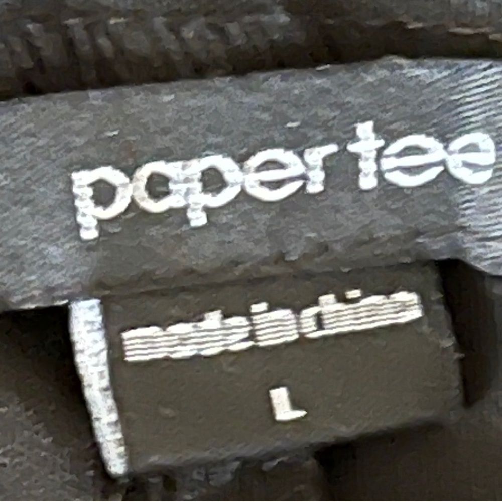 Paper Tee Black Pencil Skirt with Zipper Detail Sz L - Picture 12 of 13